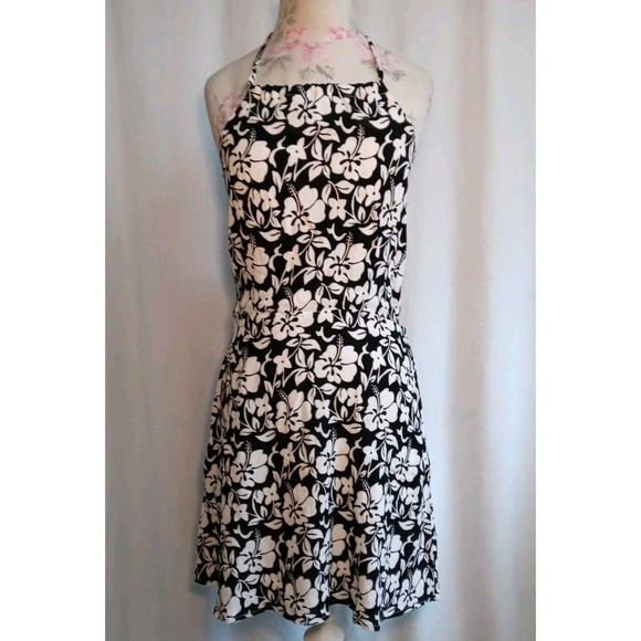 Faithfull the Brand Gaia Behati Floral Mini Dress Black White Lined Size 8/L NWT - Picture 3 of 15